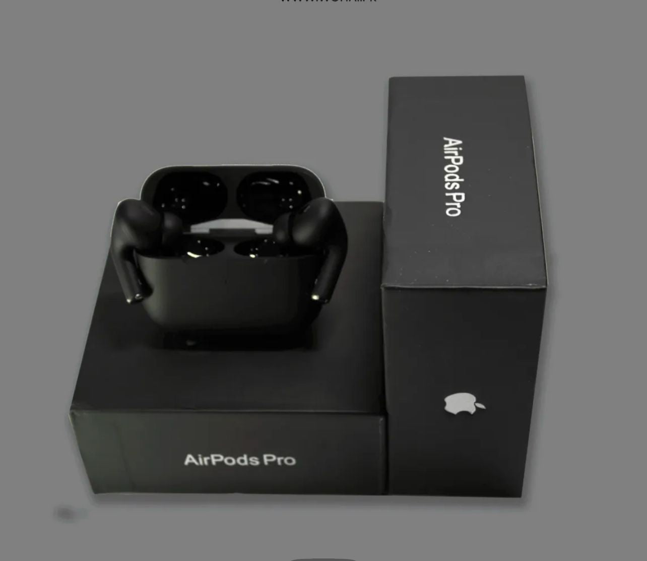 AirPods Pro 2nd Generation Titanium Black Edition – Wireless Bluetooth Earbuds, Bluetooth 5.0, Active Noise Cancelling, Premium Sound WITH APPLE LOGO